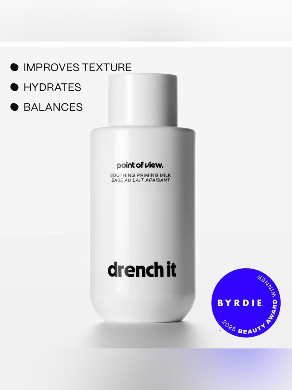 Point of View Drench It Soothing Priming Milk Essence NIB | Mikayla | K-Beauty